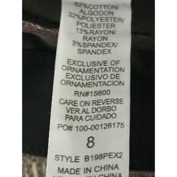 Democracy Jeggings Women's 8 Ab Solution Ankle Length Deep Burgundy Stretch NWT - Picture 6 of 7